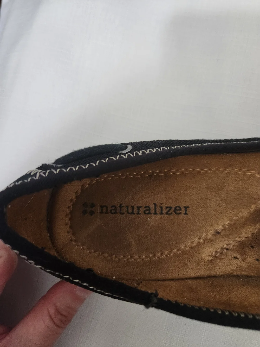 Naturalizer Women's Black Leather Casual Mary Jane Flats-Size 8.5